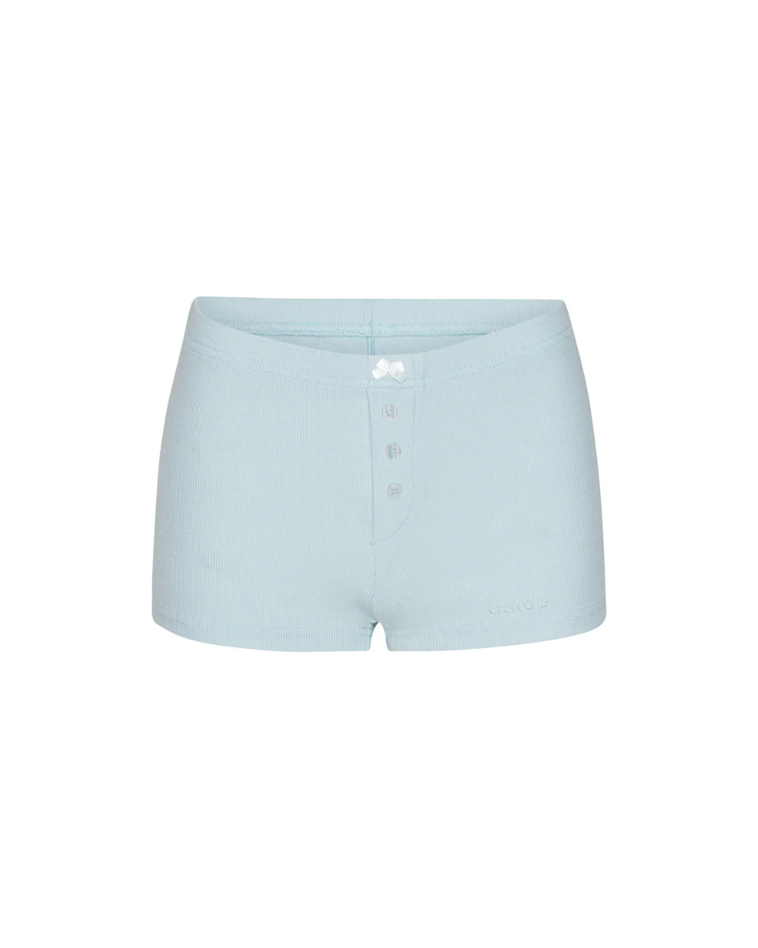 Rib Night Shorts - Powder Blue - Image 5