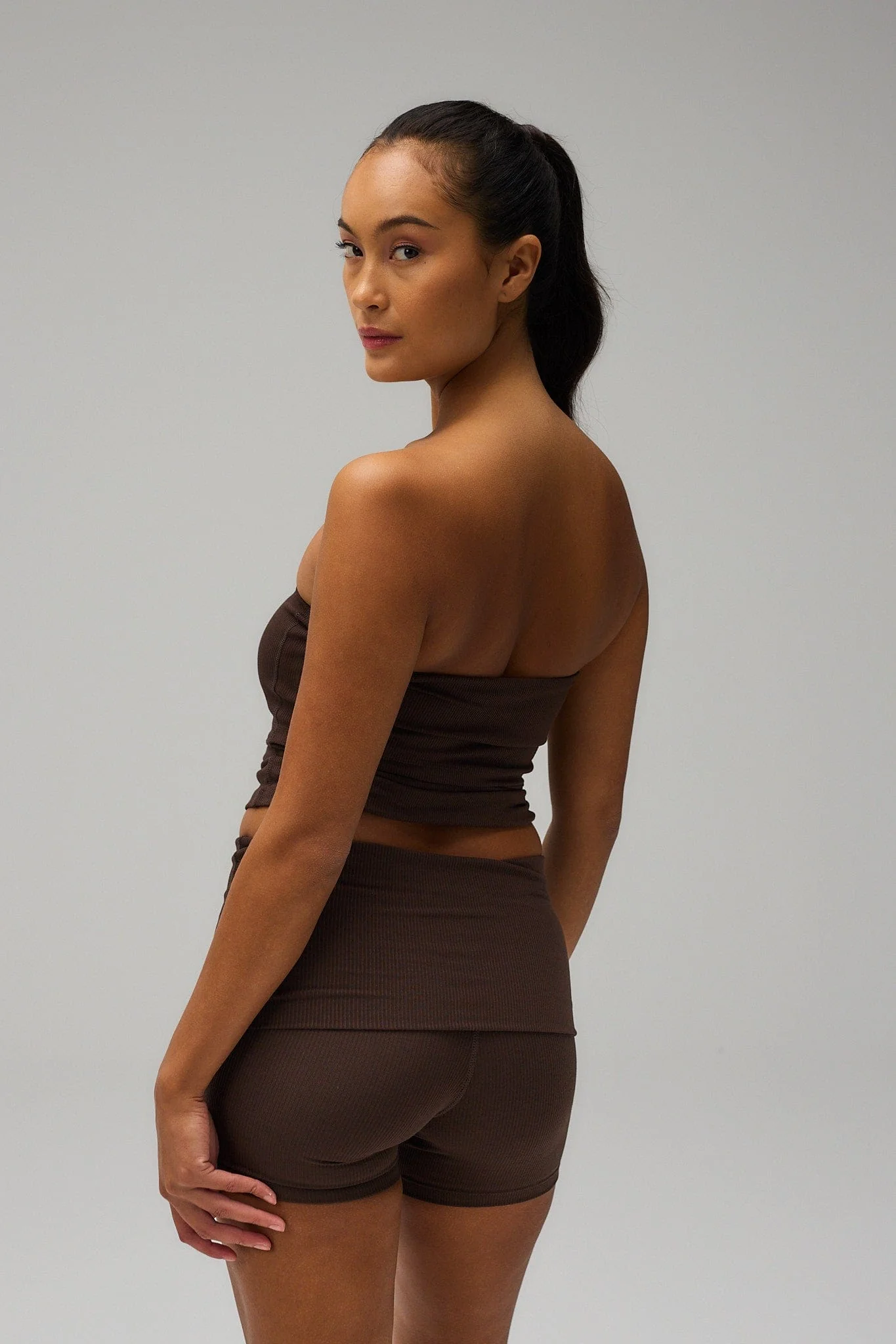 Rib Tube Top - Pecan Brown - Image 2